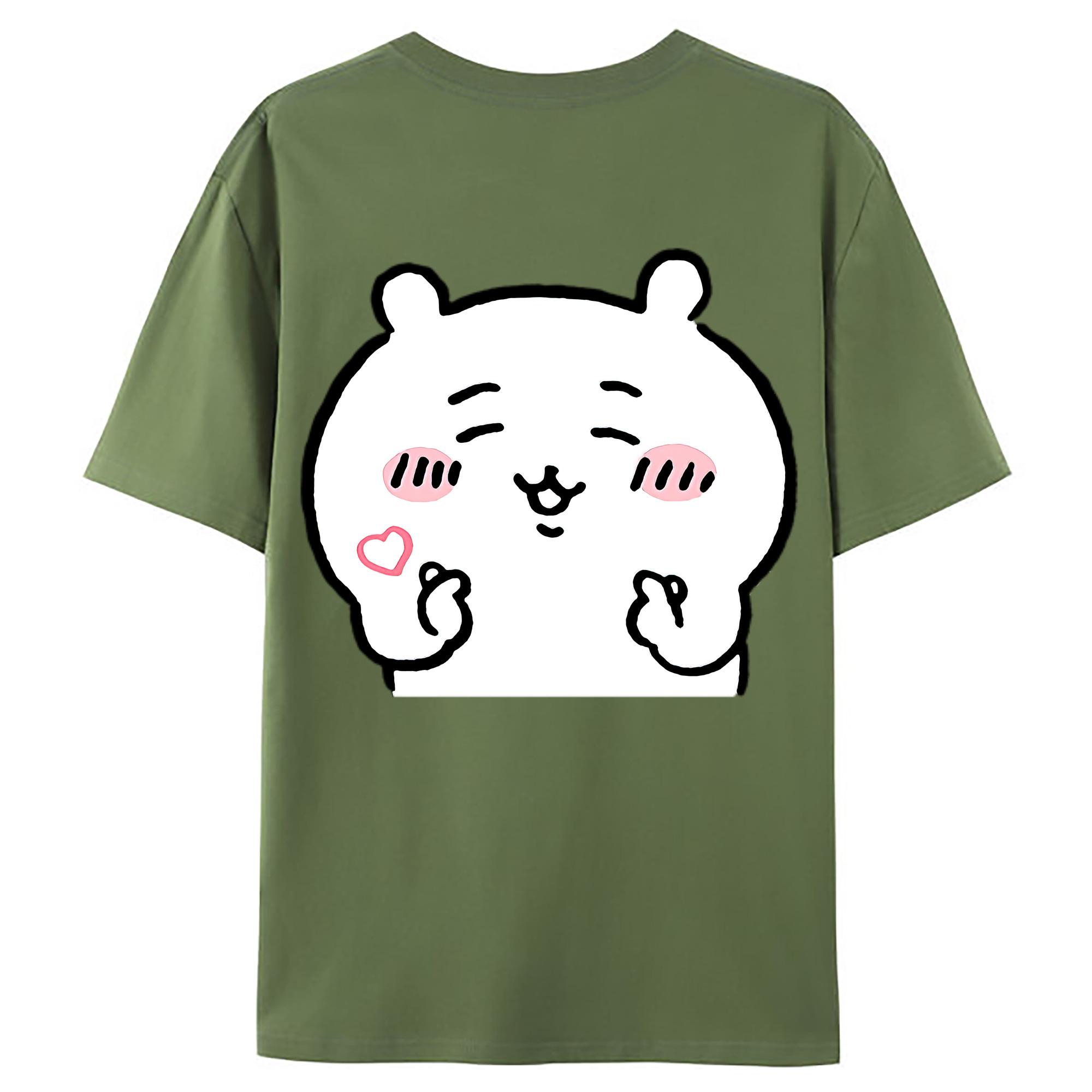 （画像用） ちいかわ ちいかわ Chii-kawa chiikawa 綿100％ メンズ半袖Tシャツ（バックプリント） 通気性